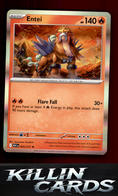 Entei 025/217 Pokemon Rare ME: Ascended Heroes Card NM