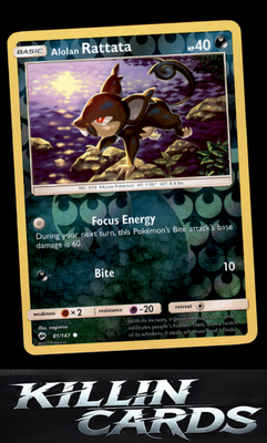 Reverse Holofoil Alolan Rattata 81/147 Pokemon Common SM - Burning Shadows Card