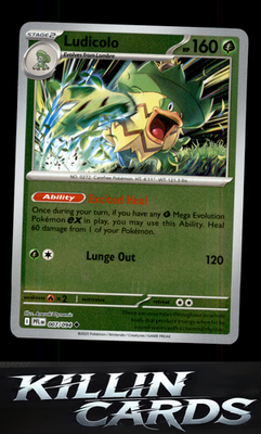 Reverse Holofoil Ludicolo - 007/094 007/094 Pokemon Uncommon ME02: Phantasmal Fl