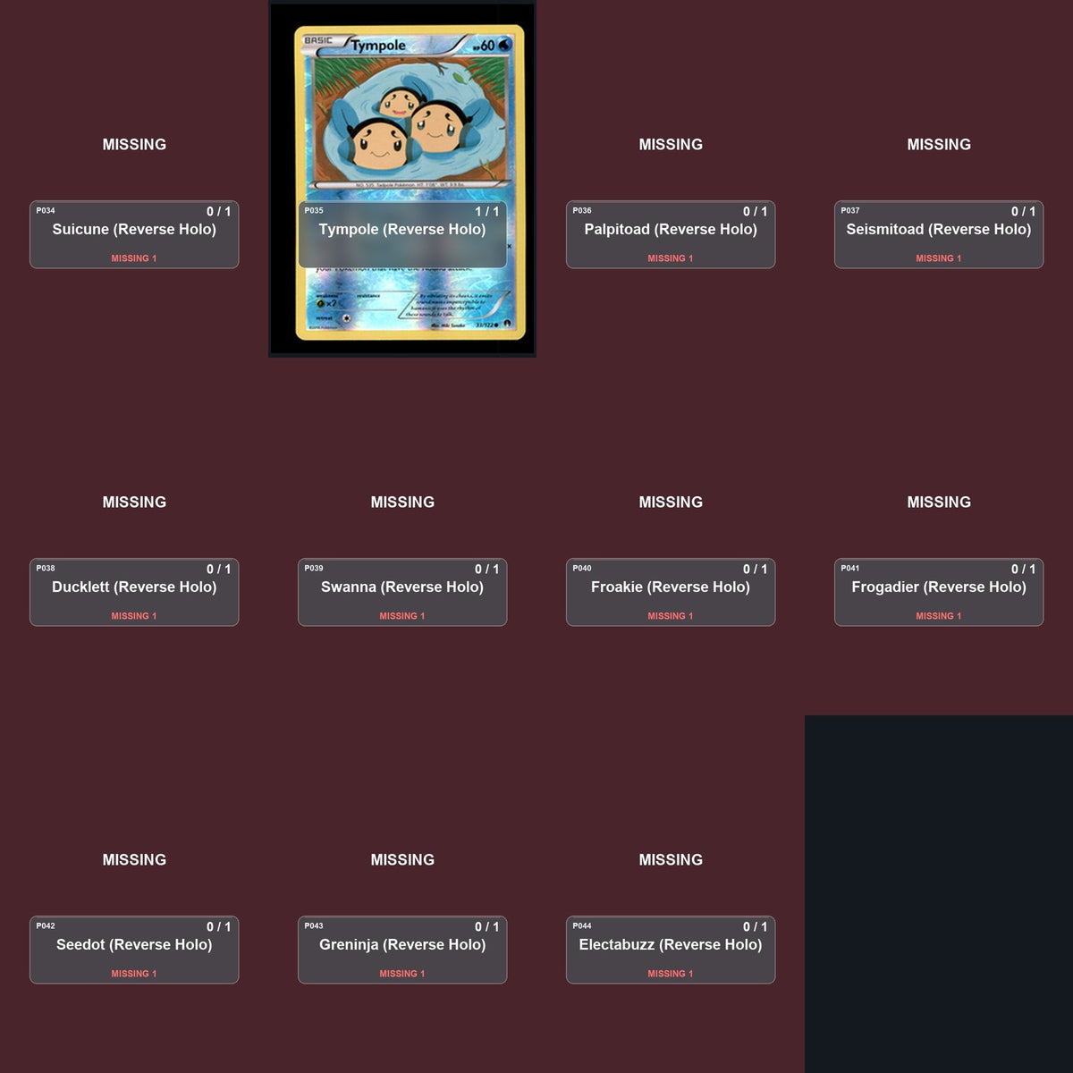 Pokemon TCG XY - BREAKpoint Reverse Holo Master Set 6 Reverse Holo Card