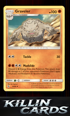 Graveler 34/68 Pokemon Uncommon Hidden Fates Card NM
