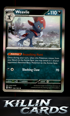 Weavile 134/193 Pokemon Rare SV02: Paldea Evolved Card NM