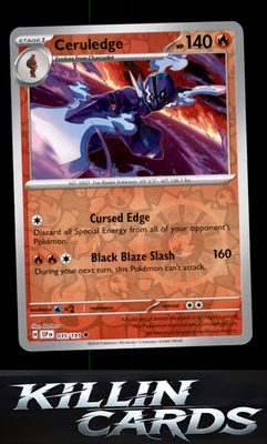 Reverse Holofoil Ceruledge - 035/191 035/191 Pokemon Uncommon SV08: Surging Spar