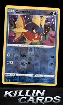 Reverse Holofoil Carvanha 035/203 Pokemon Common SWSH07: Evolving Skies Card NM