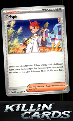 Crispin - 105/131 105/131 Pokemon Uncommon SV: Prismatic Evolutions Card NM