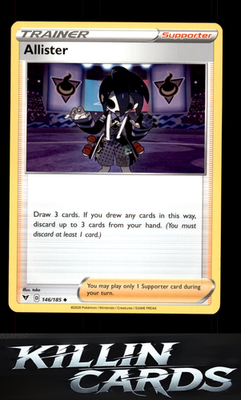 Allister 146/185 Pokemon Uncommon SWSH04: Vivid Voltage Card NM