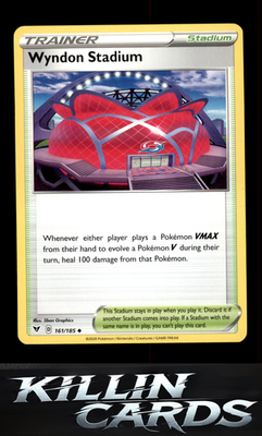 Wyndon Stadium 161/185 Pokemon Uncommon SWSH04: Vivid Voltage Card NM