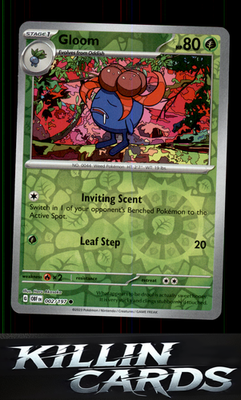 Reverse Holofoil Gloom 002/197 Pokemon Common SV03: Obsidian Flames Card NM