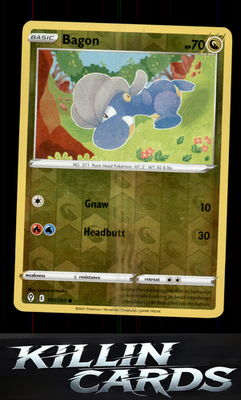 Reverse Holofoil Bagon 107/203 Pokemon Common SWSH07: Evolving Skies Card NM