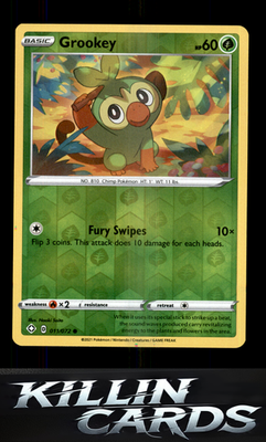 Reverse Holofoil Grookey 011/072 Pokemon Common Shining Fates Card NM