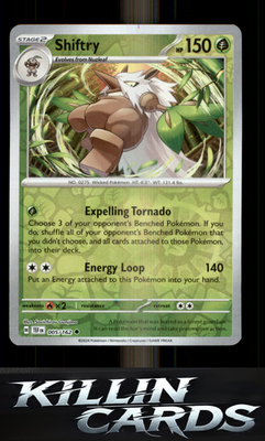 Reverse Holofoil Shiftry - 005/162 005/162 Pokemon Uncommon SV05: Temporal Force