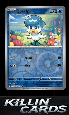 Reverse Holofoil Quaxly 052/198 Pokemon Common SV01: Scarlet & Violet Base Set C