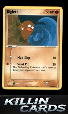 Diglett 50/100 Pokemon Common Crystal Guardians Card DM