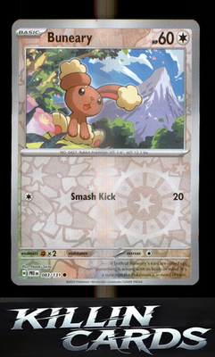 Reverse Holofoil Buneary 083/131 Pokemon Common SV: Prismatic Evolutions Card NM