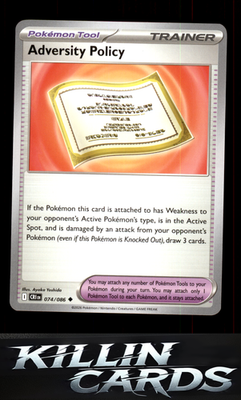 Adversity Policy 074/086 Pokemon Uncommon ME04: Chaos Rising Card NM