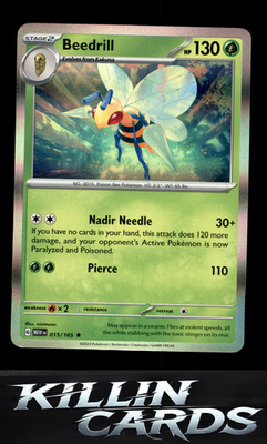 Beedrill 015/165 Pokemon Rare SV: Scarlet & Violet 151 Card NM
