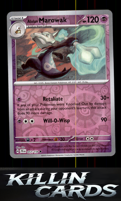 Reverse Holofoil Alolan Marowak 057/159 Pokemon Uncommon SV09: Journey Together