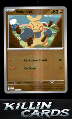 Reverse Holofoil Makuhita 072/132 Pokemon Common ME01: Mega Evolution Card NM