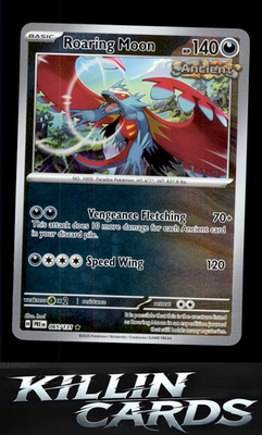 Reverse Holofoil Roaring Moon 065/131 Pokemon Rare SV: Prismatic Evolutions Card