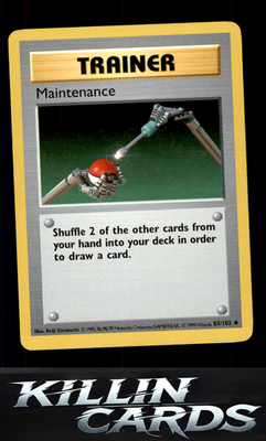 Maintenance 083/102 Pokemon Uncommon Base Set (Shadowless) Card LP