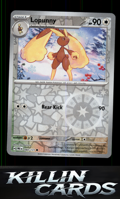 Reverse Holofoil Lopunny 084/131 Pokemon Common SV: Prismatic Evolutions Card NM