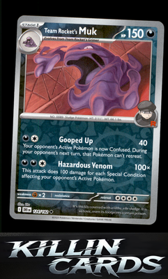 Reverse Holofoil Team Rocket's Muk 124/182 Pokemon Uncommon SV10: Destined Rival