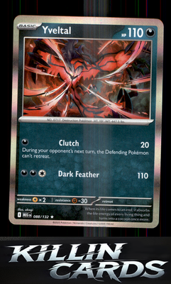 Yveltal 088/132 Pokemon Rare ME01: Mega Evolution Card NM