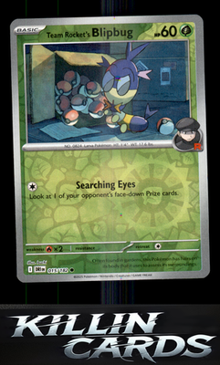 Reverse Holofoil Team Rocket's Blipbug 015/182 Pokemon Common SV10: Destined Riv