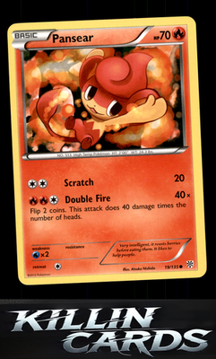 Pansear 19/135 Pokemon Common Plasma Storm Card LP