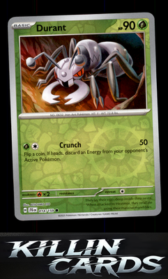 Reverse Holofoil Durant 014/159 Pokemon Common SV09: Journey Together Card NM