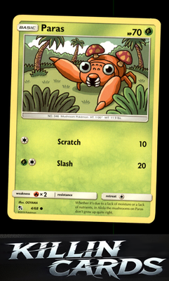 Paras 4/68 Pokemon Common Hidden Fates Card NM