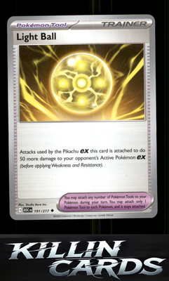 Light Ball 191/217 Pokemon Uncommon ME: Ascended Heroes Card NM