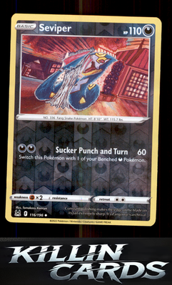 Seviper 116/196 Pokemon Uncommon SWSH11: Lost Origin Card NM