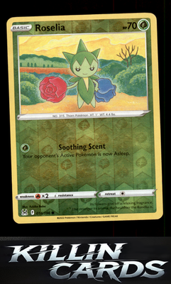 Reverse Holofoil Roselia 014/196 Pokemon Common SWSH11: Lost Origin Card NM