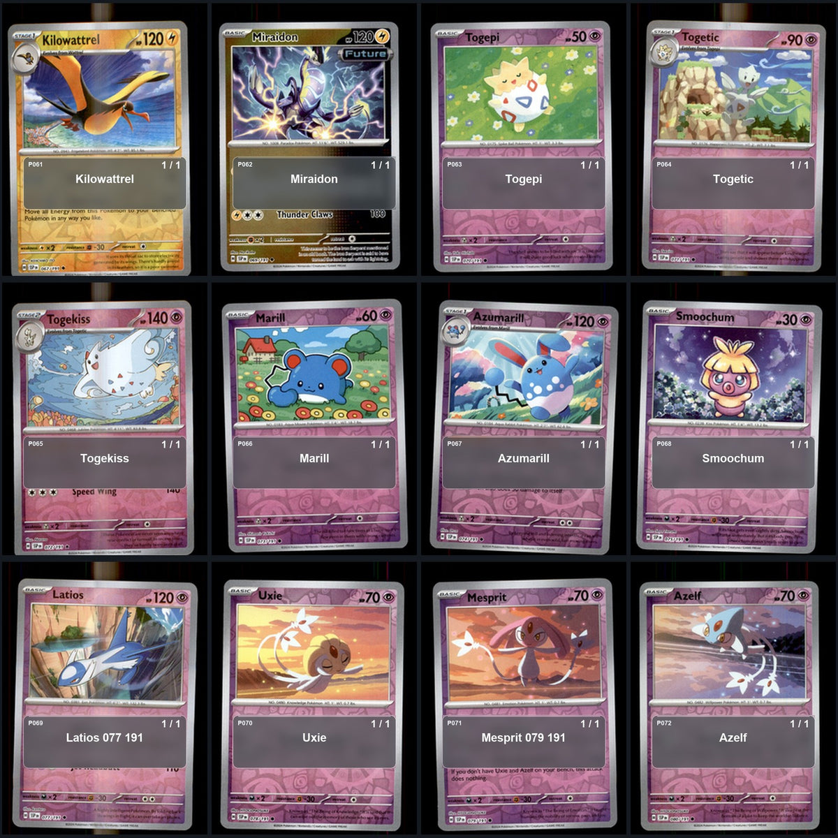 Pokemon TCG SV08: Surging Sparks Reverse Holo Master Set 154 Reverse Holo Card