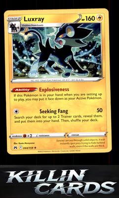 Luxray (44) 044/159 Pokemon Rare SWSH: Crown Zenith Card NM