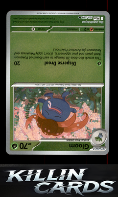 Reverse Holofoil Gloom 002/094 Pokemon Common ME02: Phantasmal Flames Card NM