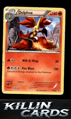 Delphox 10/39 Pokemon Common Kalos Starter Set Card DM