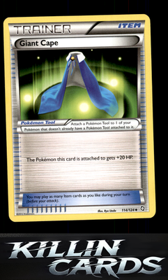 Giant Cape 114/124 Pokemon Uncommon Dragons Exalted Card LP