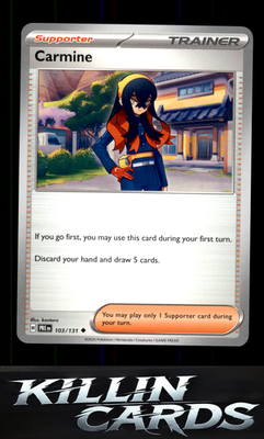 Carmine 103/131 Pokemon Uncommon SV: Prismatic Evolutions Card NM