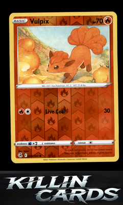 Reverse Holofoil Vulpix (28) 028/264 Pokemon Common SWSH08: Fusion Strike Card N