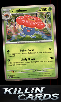 Vileplume 003/094 Pokemon Rare ME02: Phantasmal Flames Card NM
