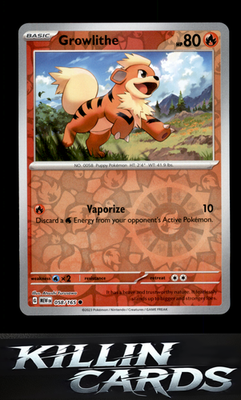 Reverse Holofoil Growlithe 058/165 Pokemon Common SV: Scarlet & Violet 151 Card