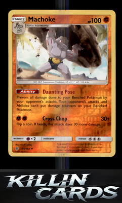 Reverse Holofoil Machoke 64/145 Pokemon Uncommon SM - Guardians Rising Card NM