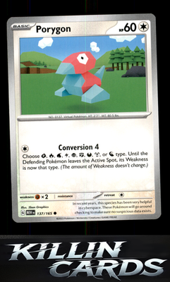 Porygon 137/165 Pokemon Common SV: Scarlet & Violet 151 Card NM
