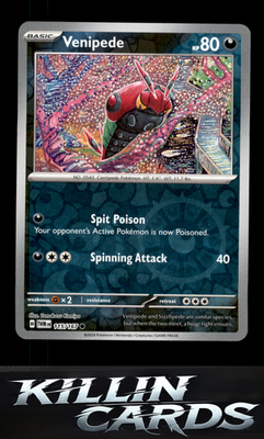 Reverse Holofoil Venipede 115/167 Pokemon Common SV06: Twilight Masquerade Card