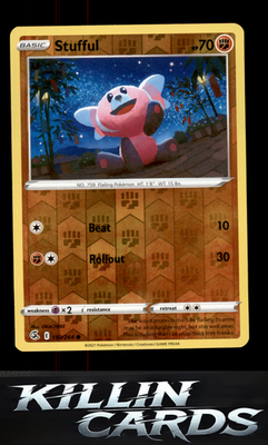 Reverse Holofoil Stufful 150/264 Pokemon Common SWSH08: Fusion Strike Card NM