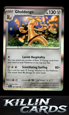 Gholdengo 067/091 Pokemon Rare SV: Paldean Fates Card NM