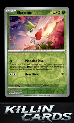 Reverse Holofoil Shaymin 013/162 Pokemon Uncommon SV05: Temporal Forces Card NM