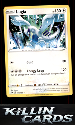 Lugia 140/189 Pokemon Rare SWSH03: Darkness Ablaze Card NM
